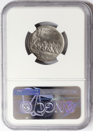 Königreich Italien, Vittorio Emanuele III, 50 Centesimi 1924, Rom