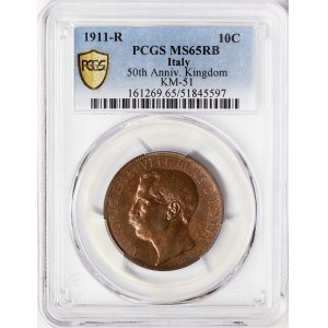 Kingdom of Italy, Vittorio Emanuele III, 10 Centesimi 1911, Rome