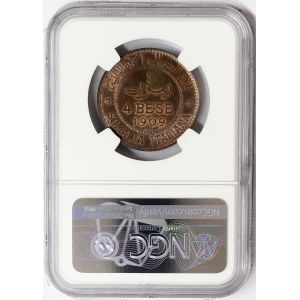 Italian Somalia, Vittorio Emanuele III, 4 Bese Prova (Pattern) 1909, Rome