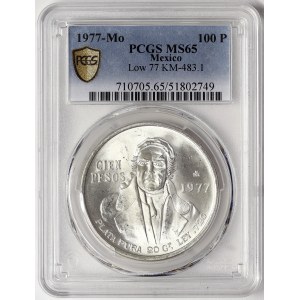 Mexico, Second Republic, 100 Pesos 1977, Mexico City
