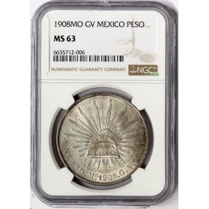 Mexico, Second Republic, 1 Peso 1908, Mexico City