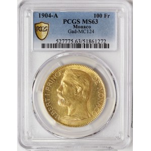 Monaco, Albert I, 100 Francs 1904, A Paris