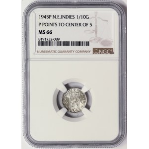 Netherlands East Indies, 1/10 Gulden 1945, P