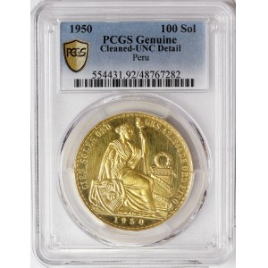 Peru, 100 Soles de oro 1950, Lima