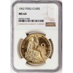 Peru, 100 Soles de oro 1962, Lima