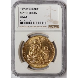 Peru, 100 Soles de oro 1965, Lima