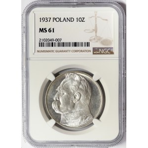 Poland, 10 Zlotych 1937