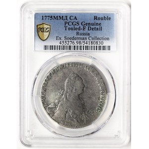 Russia, Catherine II, Rouble 1775, ММД CA Krasny