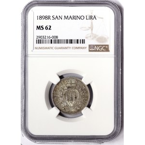 San Marino, 1 Lira 1898, Rome