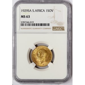 South Africa, George V, Sovereign 1929, Pretoria