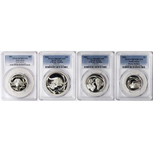 South Africa, Lot 4 pcs. 50, 20, 10, 5 Cents - Water Buffalo series TOP POP 2001