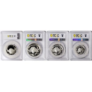 South Africa, Lot 4 pcs. 50, 20, 10, 5 Cents - Water Buffalo series TOP POP 2001