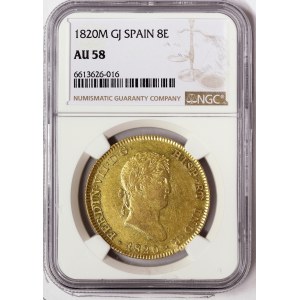 Spain, Ferdinand VII, 8 Escudos 1820, Madrid