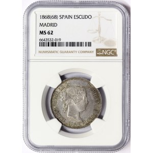 Spain, Isabel II, 1 Escudo 1868 *68, Madrid