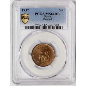 Spain, Republic, 50 Centimos 1937, Madrid