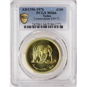 Sudan, Scimitar, 100 Pounds 1976