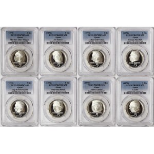 Ajman, Set 8 pcs. 5 Riyals - Men of Peace 1970