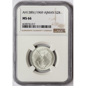 Ajman, 2 Riyals 1969