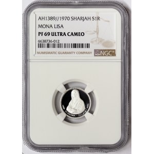 Sharjah, Mona Lisa, 1 Riyal 1970