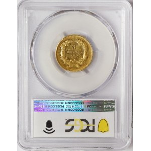 United States, 3 Dollars (Indian Princess Head) 1857, Philadelphia