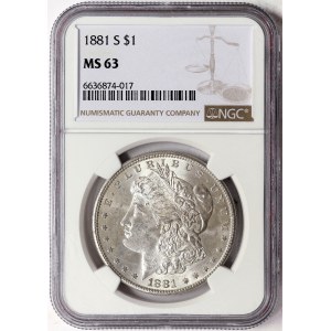 United States, Morgan Dollar 1881, S San Francisco