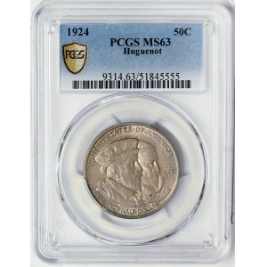 United States, 1/2 Dollar (Huguenot-Walloon Tercentenary) 1924, Philadelphia