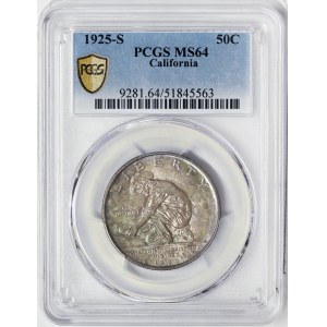 United States, 1/2 Dollar (California Diamond Jubilee) 1925, S San Francisco