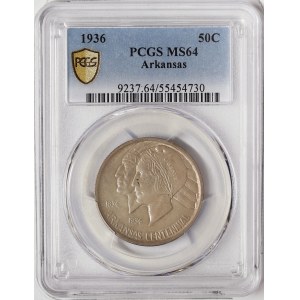 Spojené státy americké, 1/2 dolaru (100. výročí založení státu Arkansas) 1936, Philadelphia