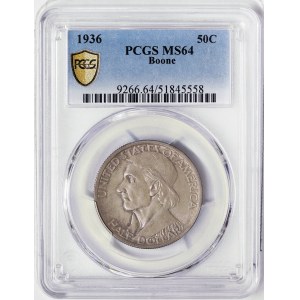 United States, 1/2 Dollar (Boone Bicentennial) 1936, Philadelphia