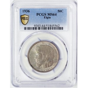 United States, 1/2 Dollar (Elgin Illinois Centennial) 1936, Philadelphia