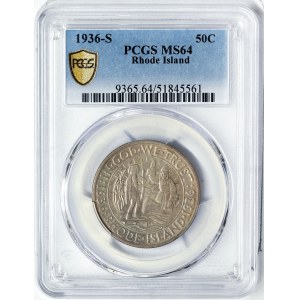 United States, 1/2 Dollar (Providence, Rhode Island Tercentenary) 1936, S San Francisco