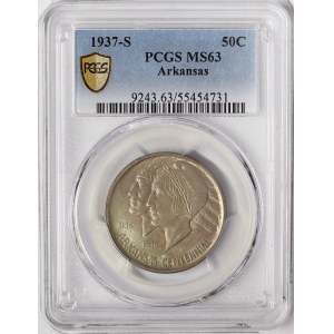 United States, 1/2 Dollar (100th Anniversary of the Statehood of Arkansas) 1937, S San Francisco