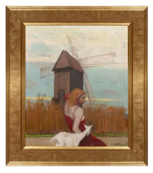 Janusz Lewandowski (1937 - 2022), Girl with a goat