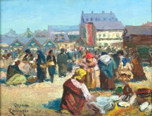 Vladislav Podolsky (1886-1953), At the market in Grodno