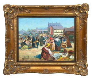 Vladislav Podolsky (1886-1953), At the market in Grodno