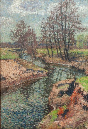 Jozef Jarosz (1890 - 1966), Stream in summer, 1947.