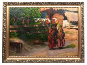 Circle by Włodzimierz Tetmajer, In front of a cottage in Bronowice, circa 1920.