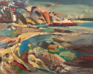 Ludwik Klimek (1912-1992), Beach girls by the sea