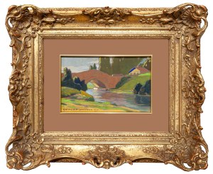 Bronislawa Rychter-Janowska (1868-1953), Landscape with a bridge, 1934.