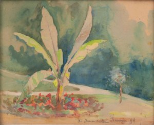 Bronislaw Rychter-Janowska (1868 - 1953), Garden in Trenczyn, 1898.