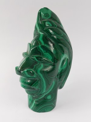 Malachite figurine - African face