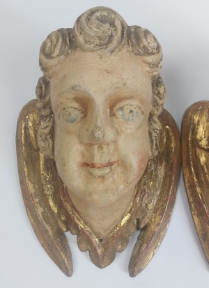 Pair of Baroque-putt angels, 17th-18th century, Silesia?
