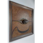 Leather relief "Vertical Gaze," 1985 Tadeusz Kobak