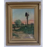 Roadside cross in a village near Krakow, early 20th century.