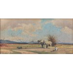 Resting in a mountain landscape, M. Bassler, early 20th century?