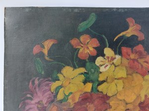 Flowers in a vase, Janina Bobinska-Paszkowska, 20th century.