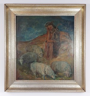 Sorrowful Christ with sheep, Edmund Czarnecki, 1946.