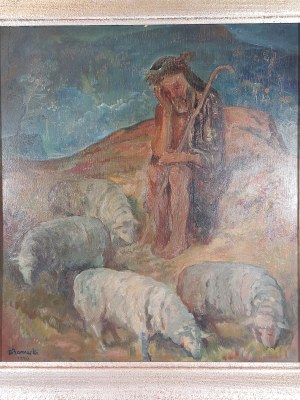 Sorrowful Christ with sheep, Edmund Czarnecki, 1946.