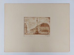 Felicja Potyńska, Steel engraving, Warsaw, Sigismund's Column, 1955.