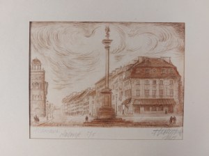 Felicja Potyńska, Steel engraving, Warsaw, Sigismund's Column, 1955.